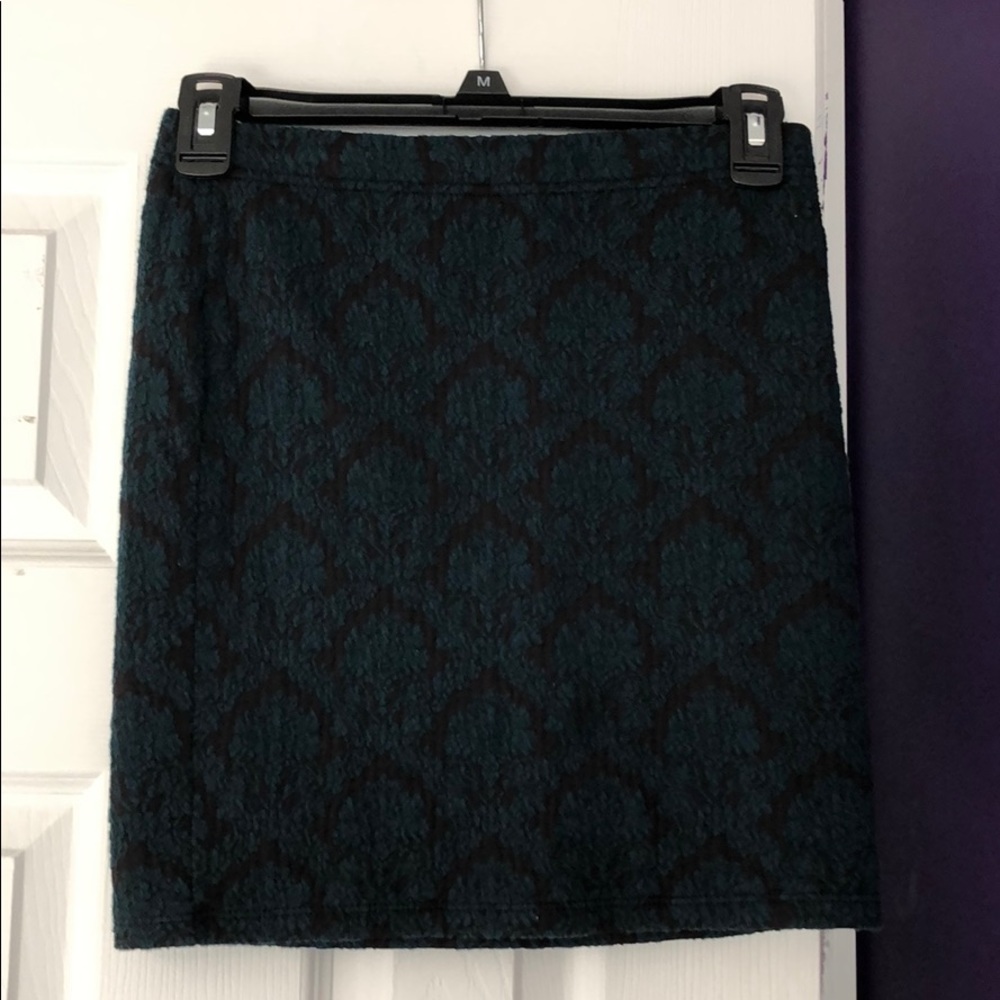 Black and Green Pattern Skirt